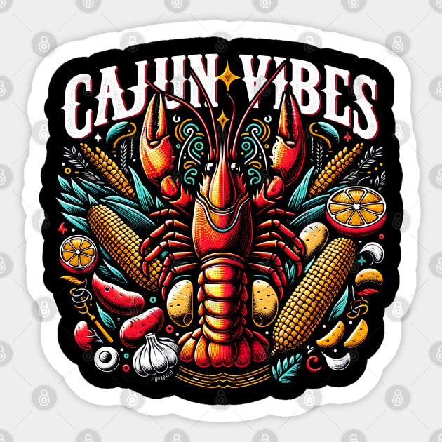 Cajun Vibes Crawfish Boil Crayfish Crawdaddy Sticker by E